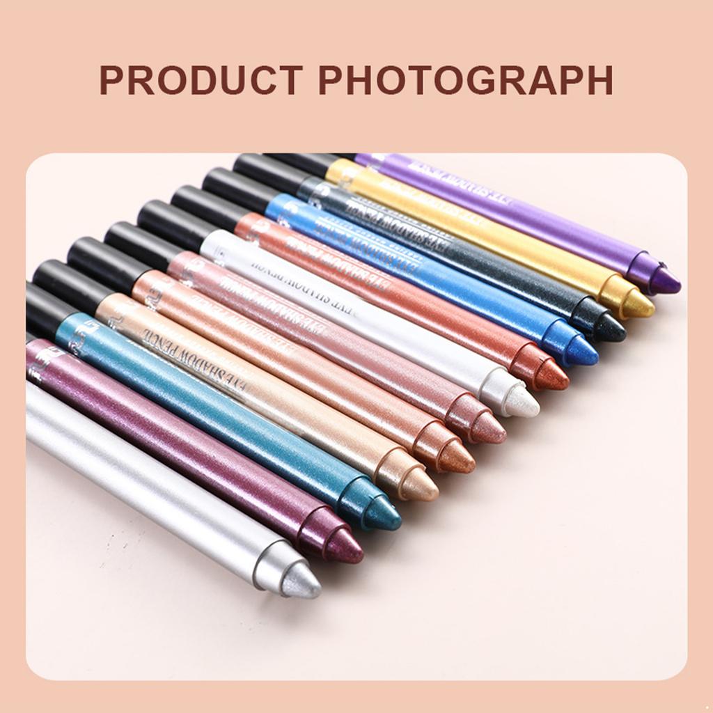 Shimmer Eye Shadow Stick - Glittery Pencil with Built-in Sharpener, Smudge-Proof & Water-Resistant Makeup