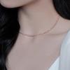 Pink Purple Crushed Silver Natural Baroque 3-4mm Extremely Small Pearl Necklace Necklace Necklace for Women