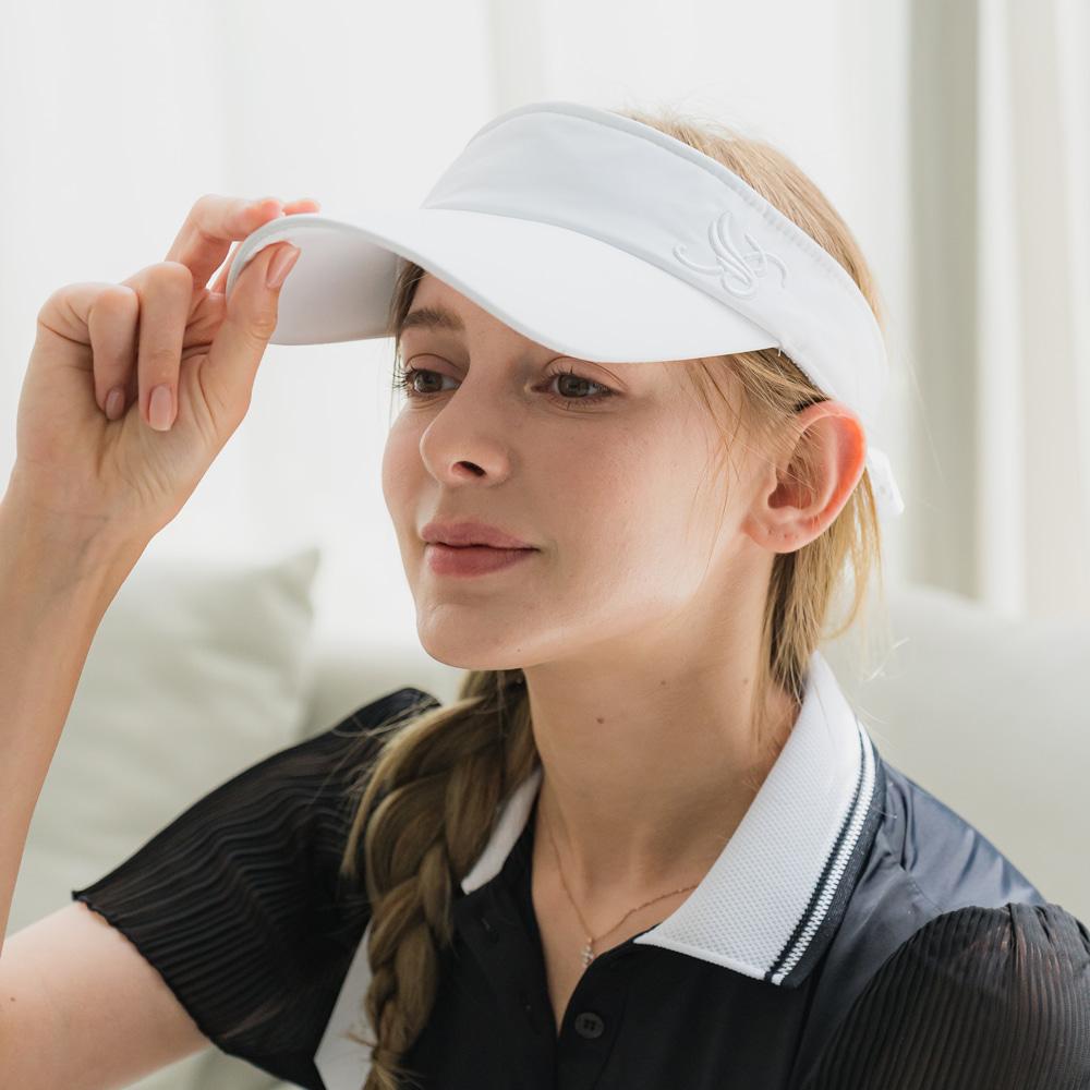 BENECIA12 Ribbon Visor White