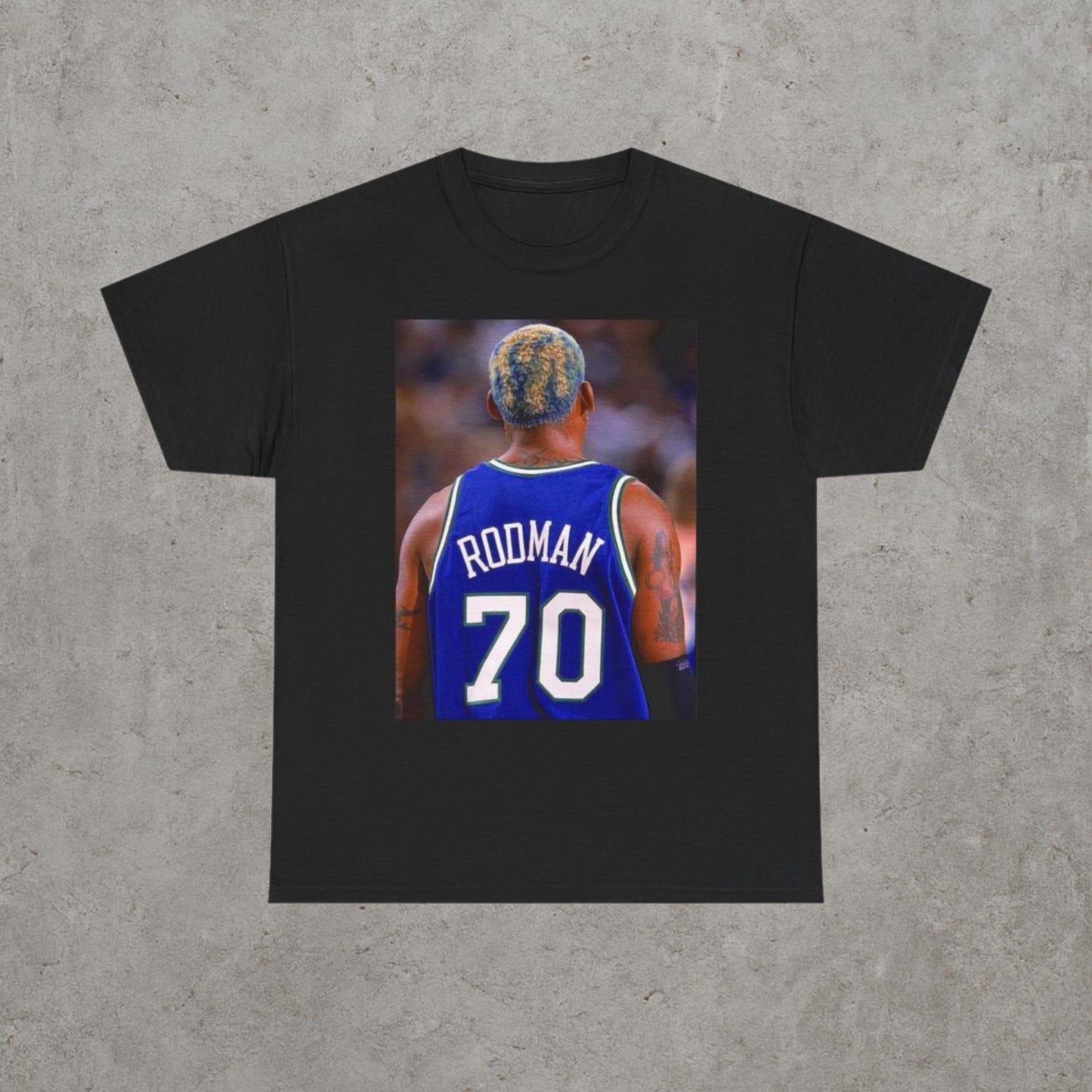 Rodman 70 Jersey Back Basketball Legend Tee colorful hair 3XL