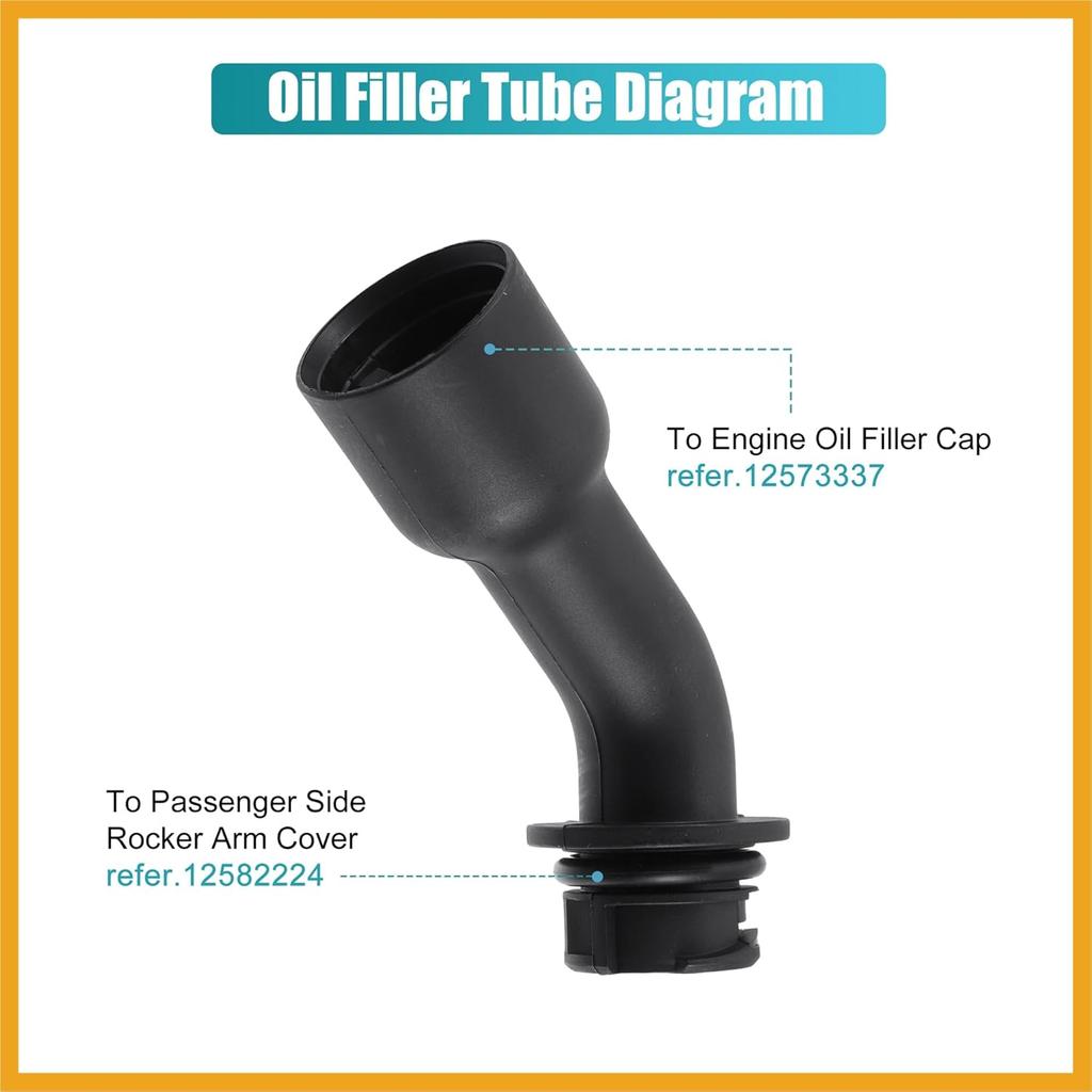 Engine Oil Filler Tube for GMC Yukon XL Sierra 1500 2500 3500 Envoy for Chevrolet Avalanche Silverado 1500 2500 3500 Suburban for Cadillac Escalade