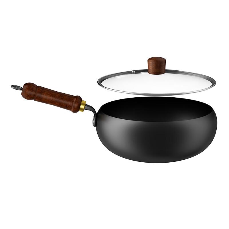 Oribo Tradycyjny żeliwny garnek do smażenia stir-fry i duszenia