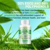 Green tea extract capsules, 1000 mg, containing EGCG and polyphenols, antioxidant, suitable for both men and women.