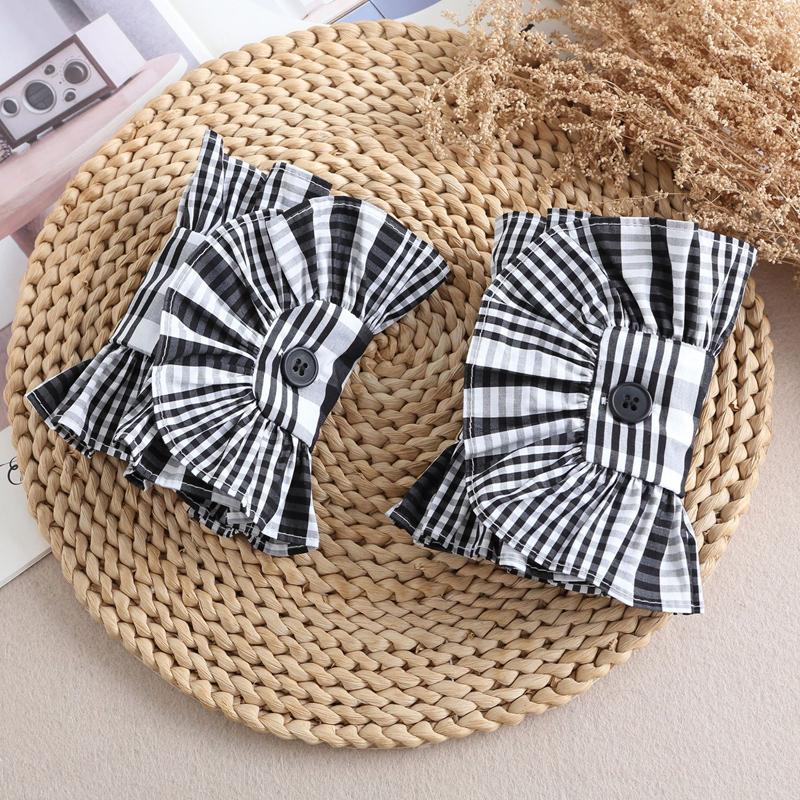 White plush hand decoration wrist cuff furry feather short fake sleeves performance costumes props accessories