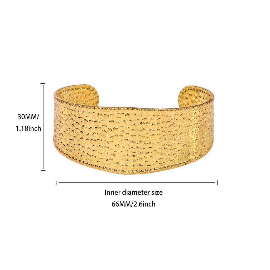 Retro exaggerated sunflower wide version open bracelet personality simple temperament punk jewelry