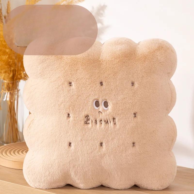 Cute Butter Biscuits Plush Pillow Sofa Cushion Home Decoration Car Cushion Office Nap Soft Pillow Plush Pillow
