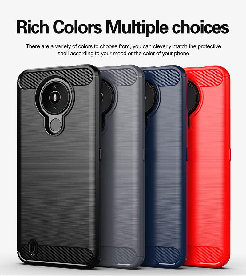 כיסוי סיליקון רך עבור Nokia 1.4 עבור Nokia XR20 G20 G10 X10 1.4 5.4 3.4 8.3 6.2 7.2 כיסוי TPU גומי ציור סיבים TPU כיסוי דק