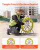 VEVOR Fish Tape Fiberglass, 100M 6.3MM, Duct Rodder Fishtape Wire Puller with Stand, Cable Running Rod with Locking Mechanism, Fishing Tools