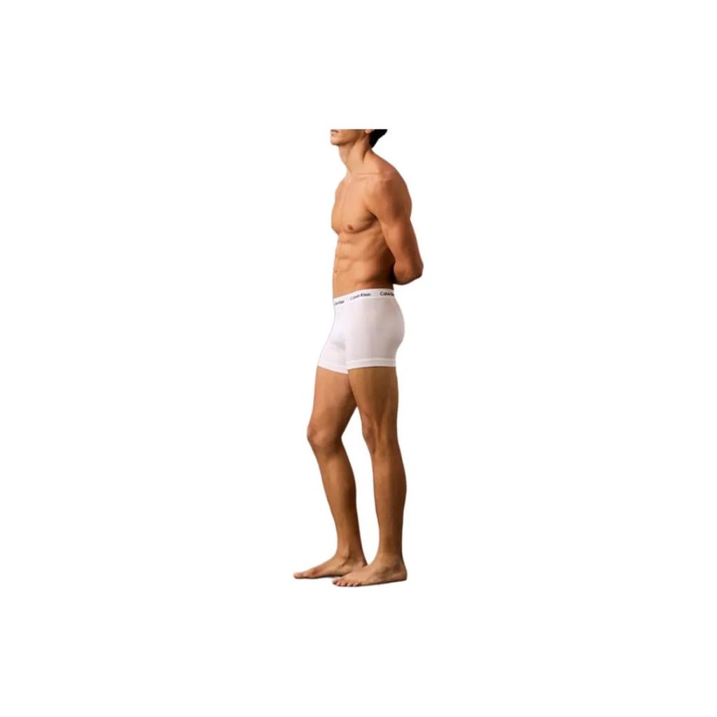 Calvin Klein Casual and Comfortable Wrinkle Free Letter Logo Mid Waist Flat Angle Underwear European Version Men's 3-piece Set