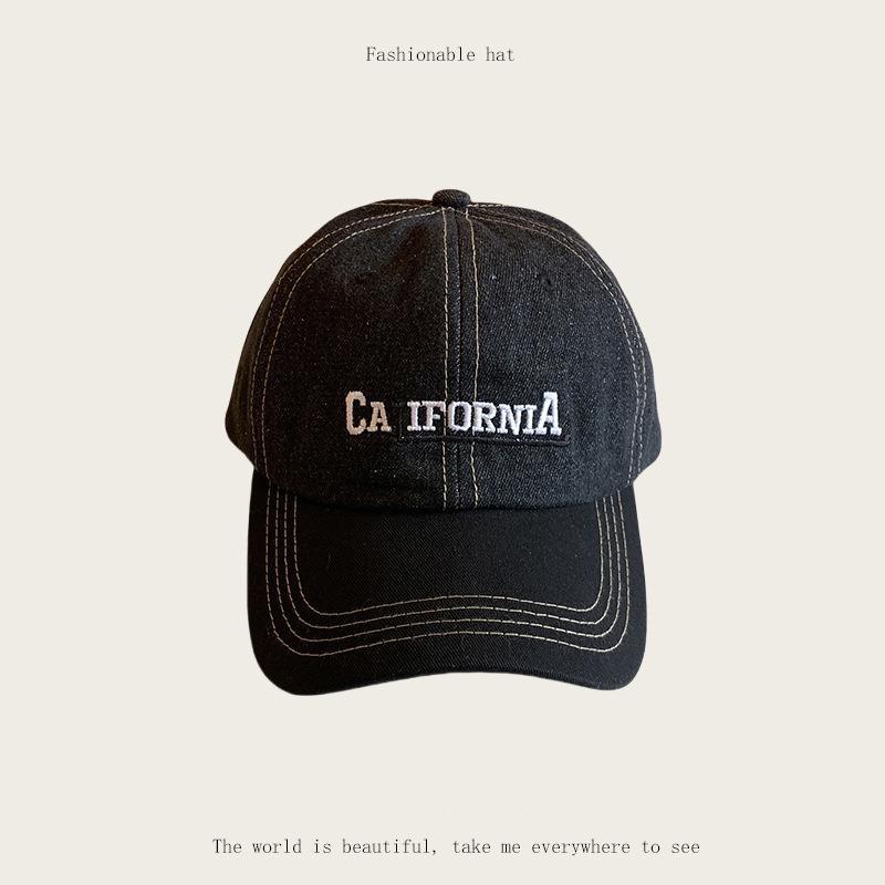 Color Matching Letters Fashion Casual Versatile Baseball Cap Women's Spring Travel Sunshade Cap