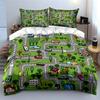 Complex Roads With Vehicles Bedding Set For Kids Luxury Gift 3Pcs Digital Print Comforter Set Soft Comfortable Breathable