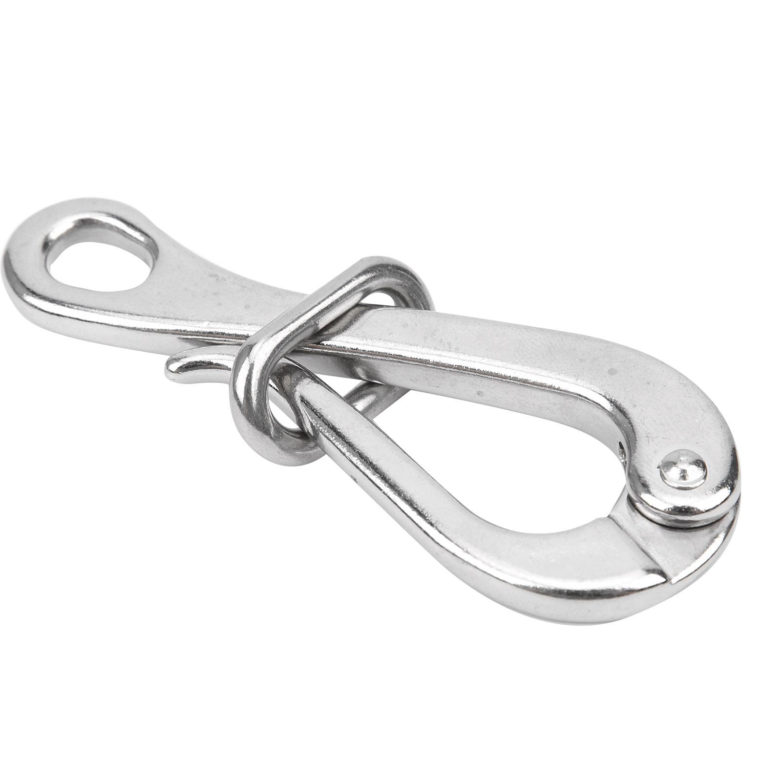 

4in Durable Stainless Steel Winch Strap Hook with Quick Release Link for Marine Boat