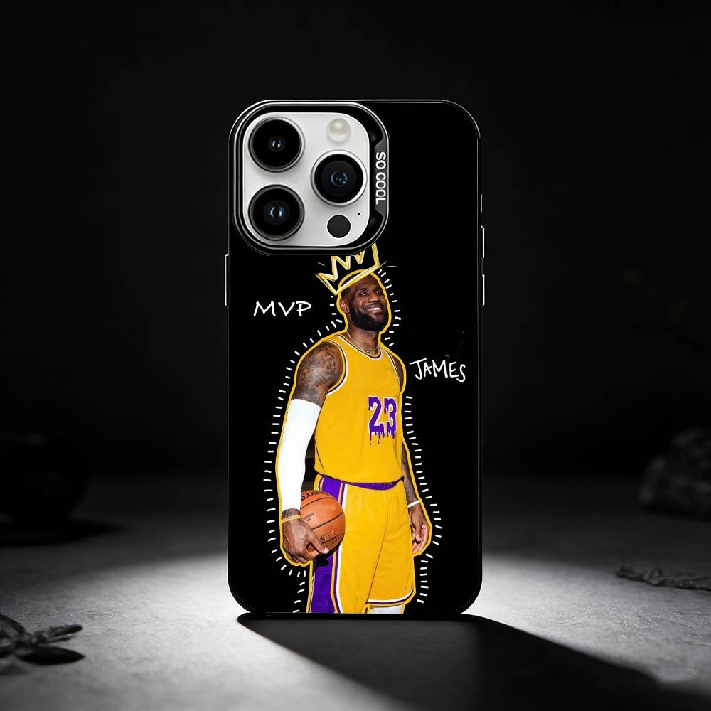 L-Lebron James 23 Phone Case For iPhone 17,16,15,14,13,12,11 Plus,Pro Max,XS,Colored silver phone case