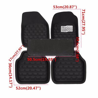 For Lychee Pattern Car Mats-Black