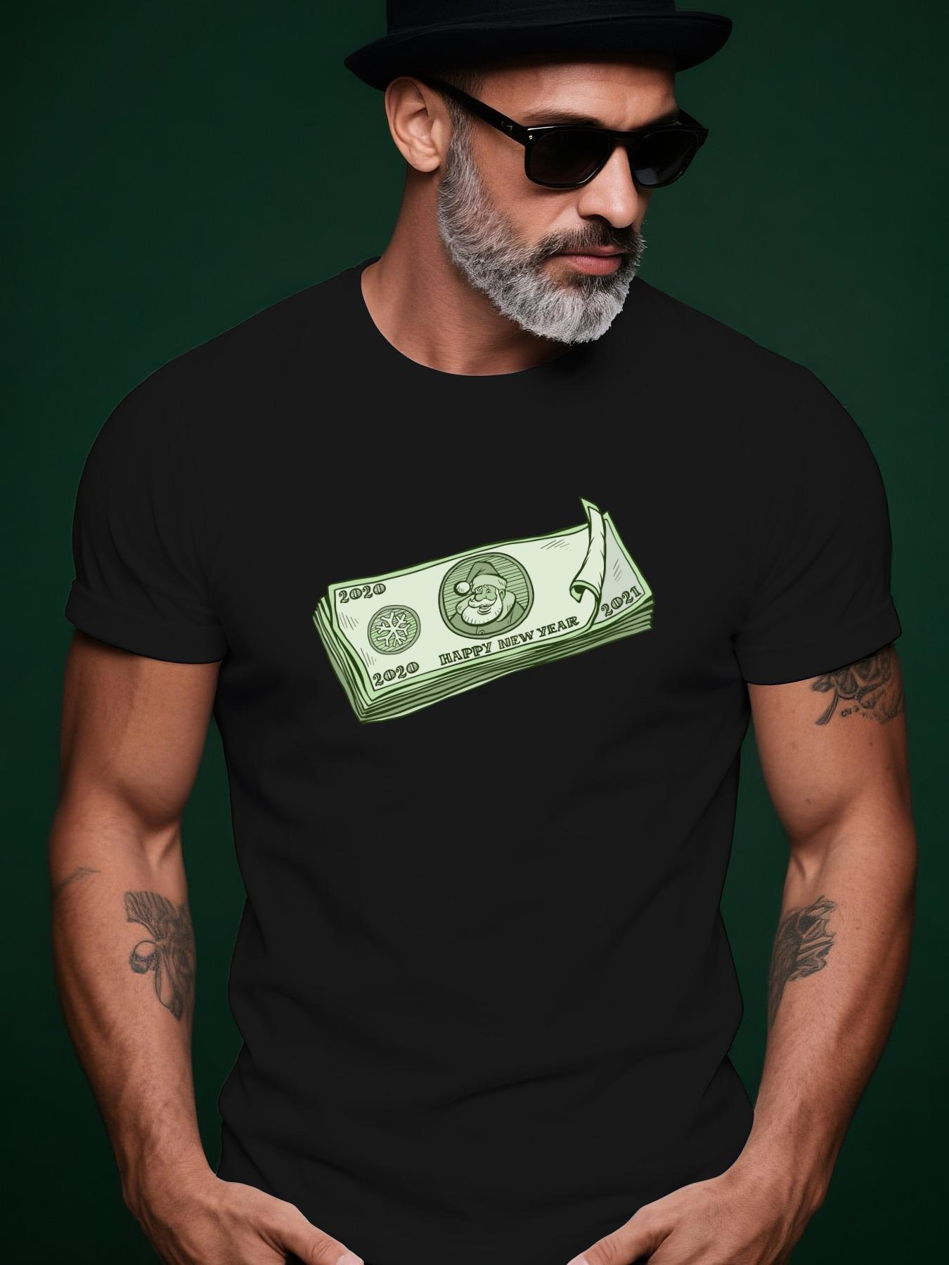 Summer Graphic Tshirt with Dollar Bill Print THE NEW $10... XXXL