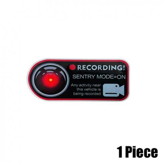 1Pc Window Sticker Safety Warning Decal For Car Sentry Mode Recorder Accessories