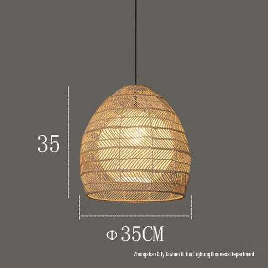 Japanese Rattan Pendant Light for Restaurant, Bar, Bedroom, Study, Tea Room, or Tatami Homestay