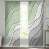 Salbeigrün Grau Farbverlauf Schlafzimmer Vorhänge Tüll Sheer Vorhang Wohnzimmer Home Decor Voile Vorhänge