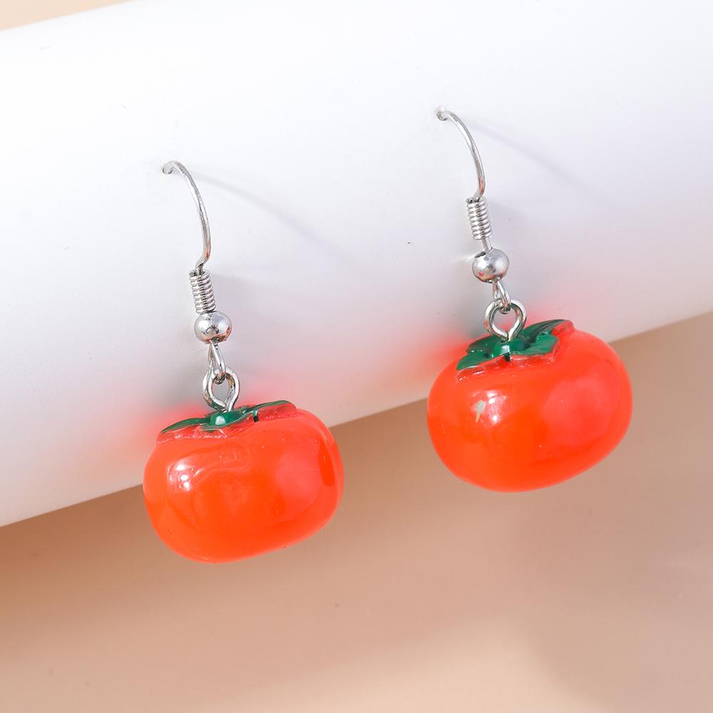 Fashion Resin Simulation Fruits Earrings for Women Pineapple Strawberry Apple Banana Cherry Drop Earrings Girls Jewelry Gifts