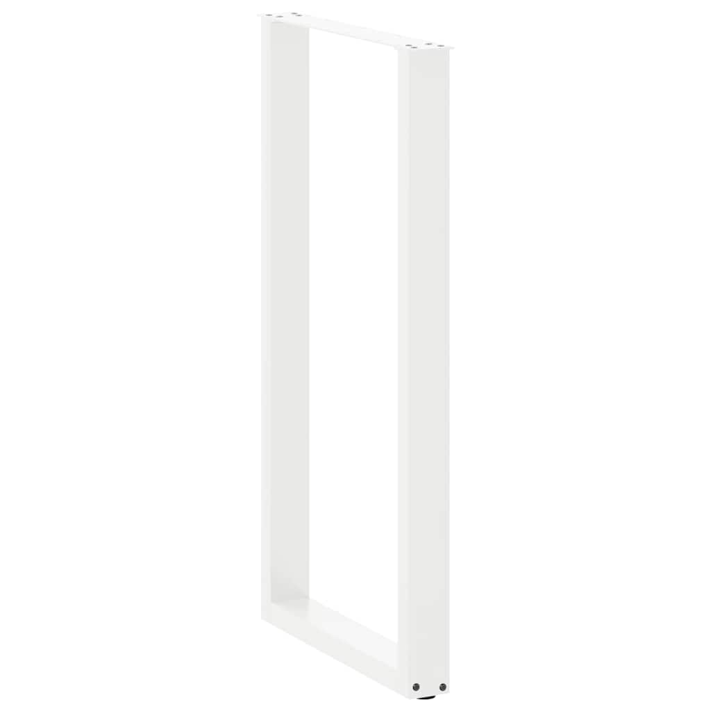 Vidaxl Nogi Do Stolika Kawowego, 2 Szt., Białe, 60X(110-111) Cm, Stal