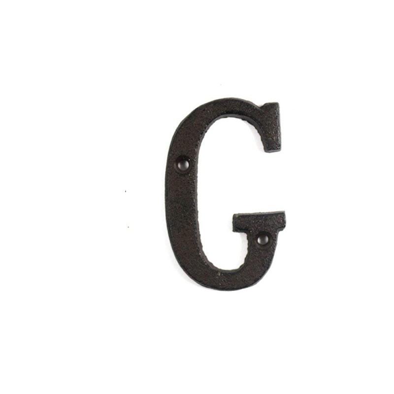 ??? Metal Letters Numbers Cast Iron Decoration House Sign Doorplate DIY Cafe Wall