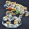Fourcart Handmade Glass Feng Shui Purification Dragon with Ball, 2-inch X 3-Piece Set