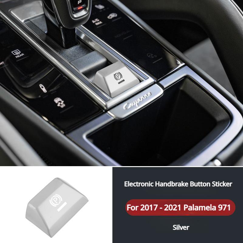 Bilstyling P-växel Parkeringsbroms Handbroms Dekorationsskydd för Porsche Macan 2014-2018 Cayenne 2018-2025 Palamela 971 2017-2025