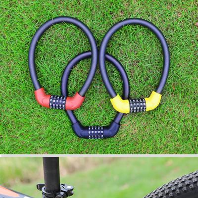 Bicycle Anti-theft Steel Wire Lock Five Digit Password Electric Motorcycle Thickened Anti Shear Bicycle Lock,1PCS