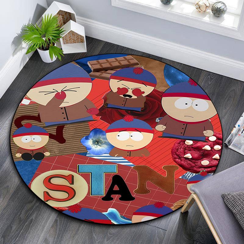 Stan Marsh Pattern Round rug,Carpet Rug for Living Room Bedroom Playroom ,Non-slip Floor Mat,Holiday Gifts and Birthday Gifts.