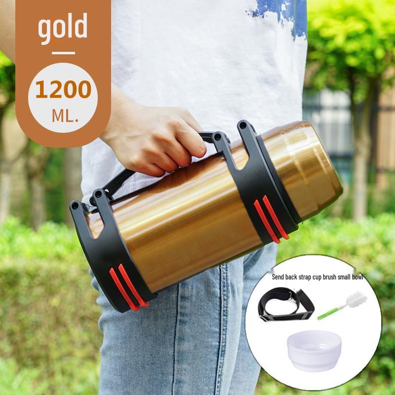 Stainless Steel Insulated Kettle - Large Capacity Portable Kettle for Outdoor, Car, Construction Site, and Home Use for Men and Women