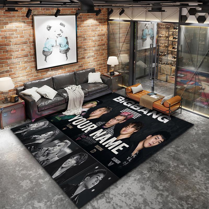 Bigbang Music Custom Name Carpet Rug For Living Room Bedroom Home Sofa Decoration Kids Play Nonslip Floor Mat
