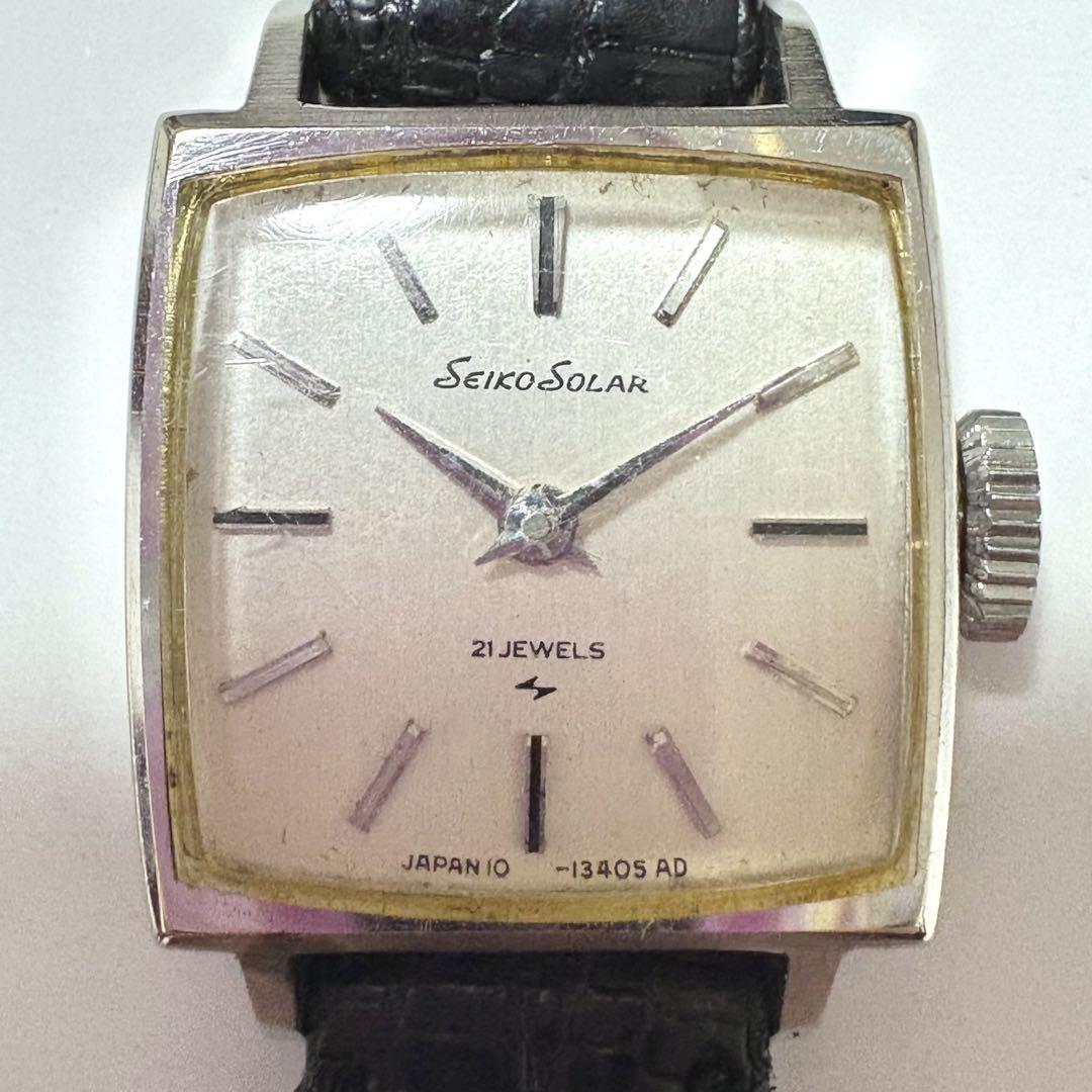 

[USED] Vintage 14K White Gold Seiko Solar 21 Jewels Watch