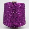 Hand-Knitted Bright Cotton Yarn with Sequins, 3MM+6MM, Combed and Fancy