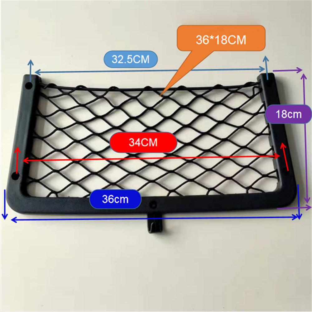 36*18CM Large Storage Net Pocket Camper Van Caravan Organiser Holder for T5  Premium Black Elastic Mesh Pockets