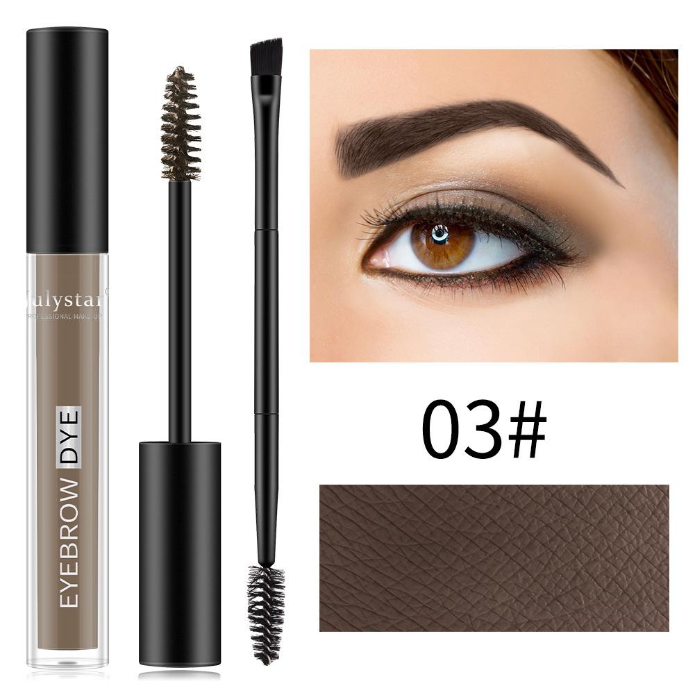 Beauty anti-sweat and long-lasting double-head eyebrow dye cream non-smudging natural three-dimensional wild dyeing styling eyebrow cream