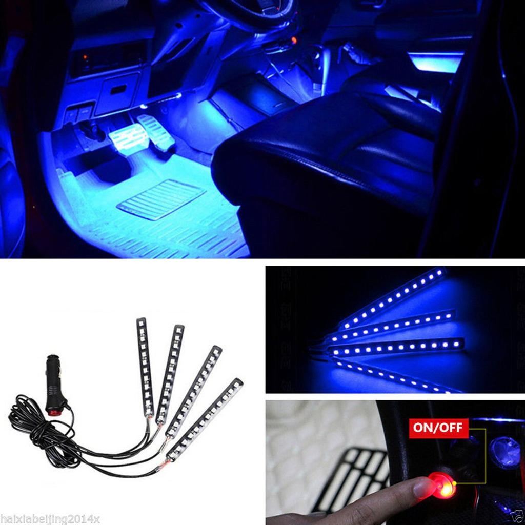 EJ's SUPER CAR Car LED Strip Lights 4pcs 36 LED Car Lights Under Dash