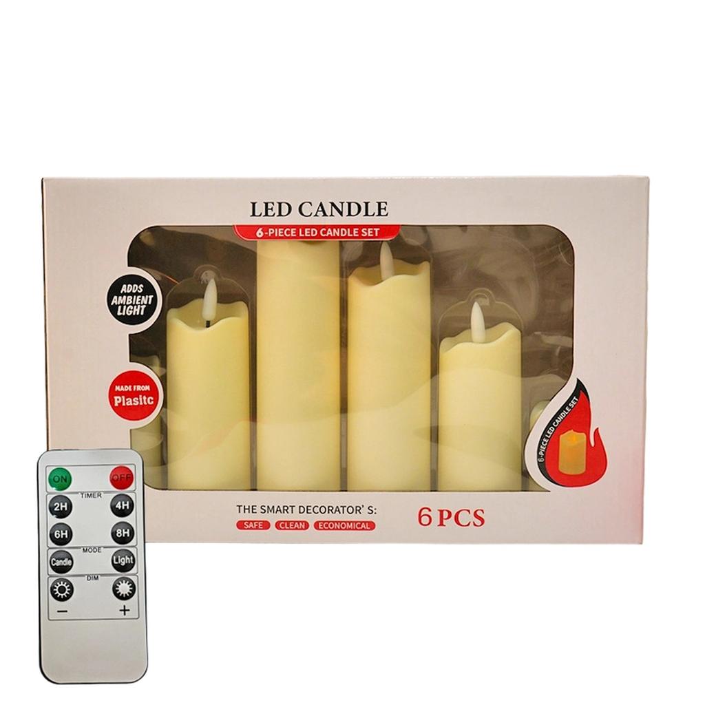10.16cm12.7cm15.24cm17.78cm Electronic LED Candles, Equipped with Remote Control And Timer, Suitable for Weddings