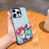 Y2K P-Psycho C-Cuties Phone Case For iPhone17,16,15,14,13,12,11,Pro,MAX Gray Matte Silicone Black Cover