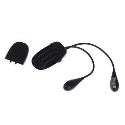 Black Clip On 2 Dual Arms 4 LED Flexible Book Music Stand Light Lamp