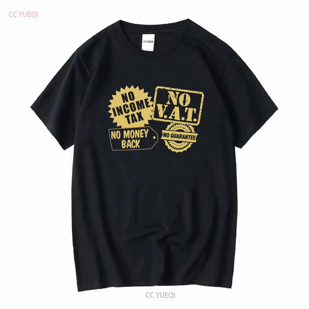 Keine Einkommensteuer Mehrwertsteuer T-Shirt Nur Narren und Pferde Del Boy Rodney Lustiger Witz Vintage Gewaschenes Oberteil für den Alltag Mode homme