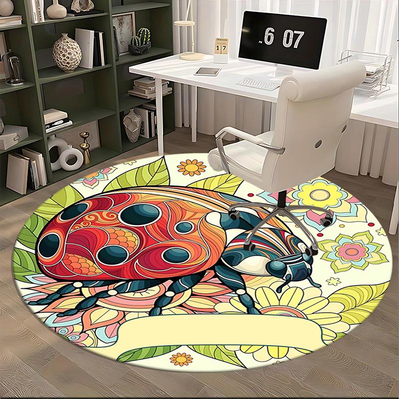 Colorful Ladybug Office Carpet Chair Mats, Home Decor, Sofa Rug, Office Carpet Gift for All Rooms1118169a
