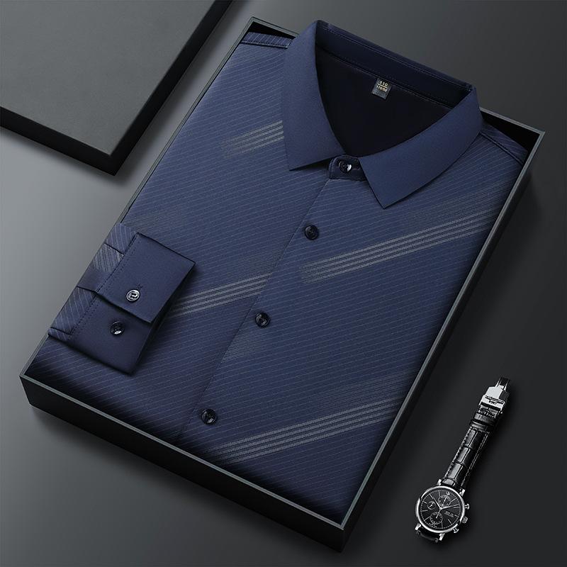 Shirt Long Sleeve Autumn Business Casual Wrinkle-Resistant Men s M