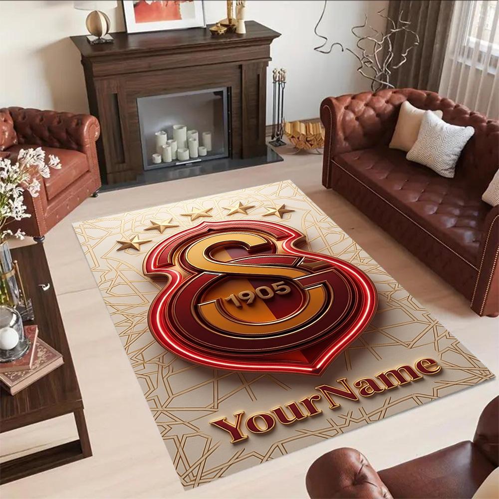 Galatasaray Personalized Text Floor Mat Design For Decorate Room Living Rooms Foyer Game Room Antislip Carpet Anime Office Decor Best For Christmas