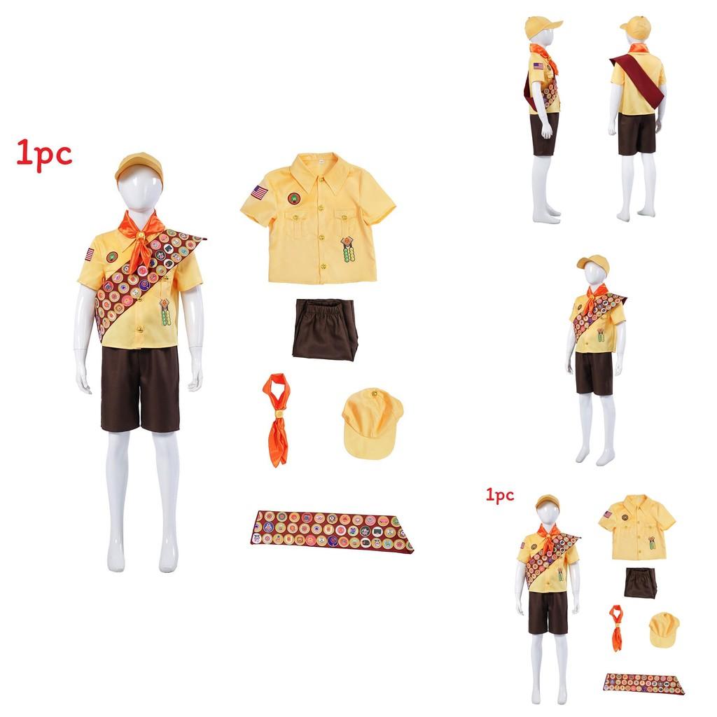Up Russell Adventure Costume With Polyester Material For Role Playing And Themed Gatherings