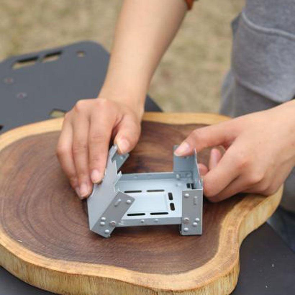 Ultralight Outdoor Tablet Pocket Stove Compact Mini Folding Stove Camping Stove