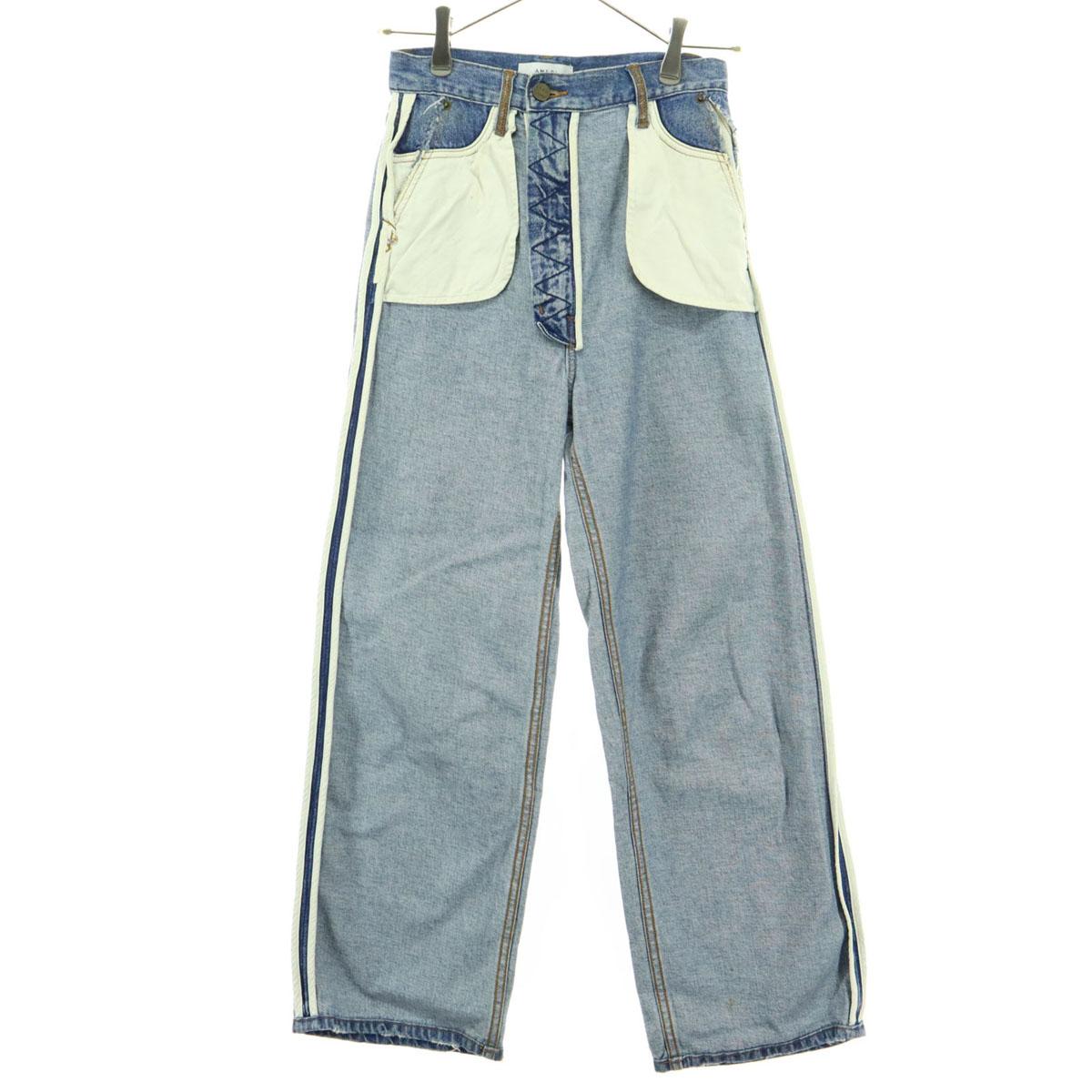 

AMERI UNDRESSED Inside-out design Denim pants W24 blue Women Used