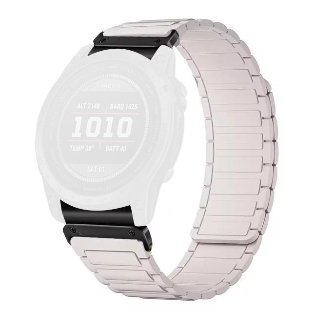 20mm Magnetisches Silikon-Schnellwechselarmband für Garmin Fenix 8 43mm/Descent MK3/MK3i Zweifarbiges Uhrenarmband