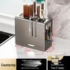Multifunctional Kitchen Knife & Utensil Wall-Mounted Storage Rack