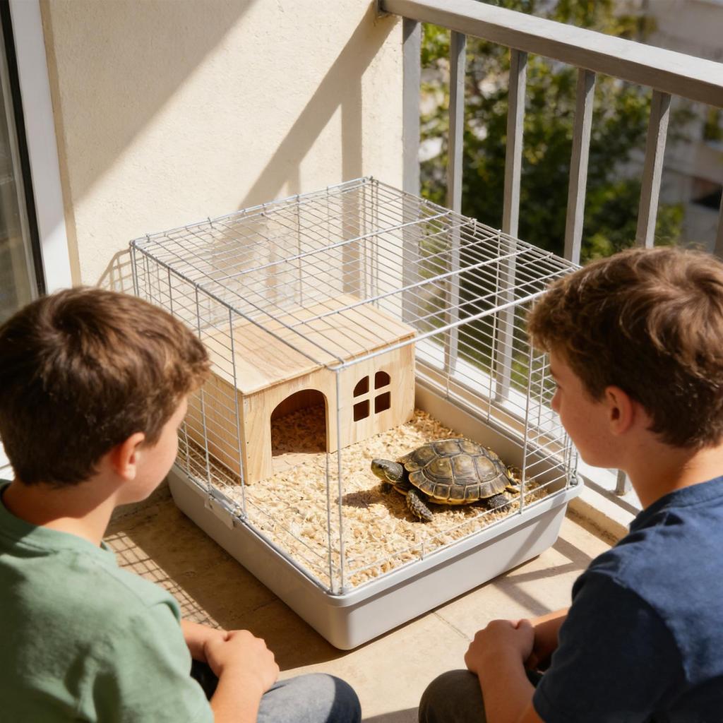 Gerbil House Wooden Pet Cage Window Door Ventilated Bunny Hut For Hamster Gerbil Chinchilla Hedgehog Ferret Resting Playing