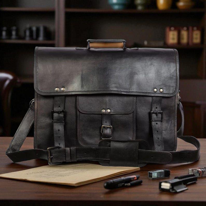 

Черная кожаная сумка для ноутбука – Винтажная сумка-мессенджер ручной работы для мужчин и женщин, портфель из натуральной кожи с холщовой подкладкой, латунная фурнитура 16 x 12 x 5 in